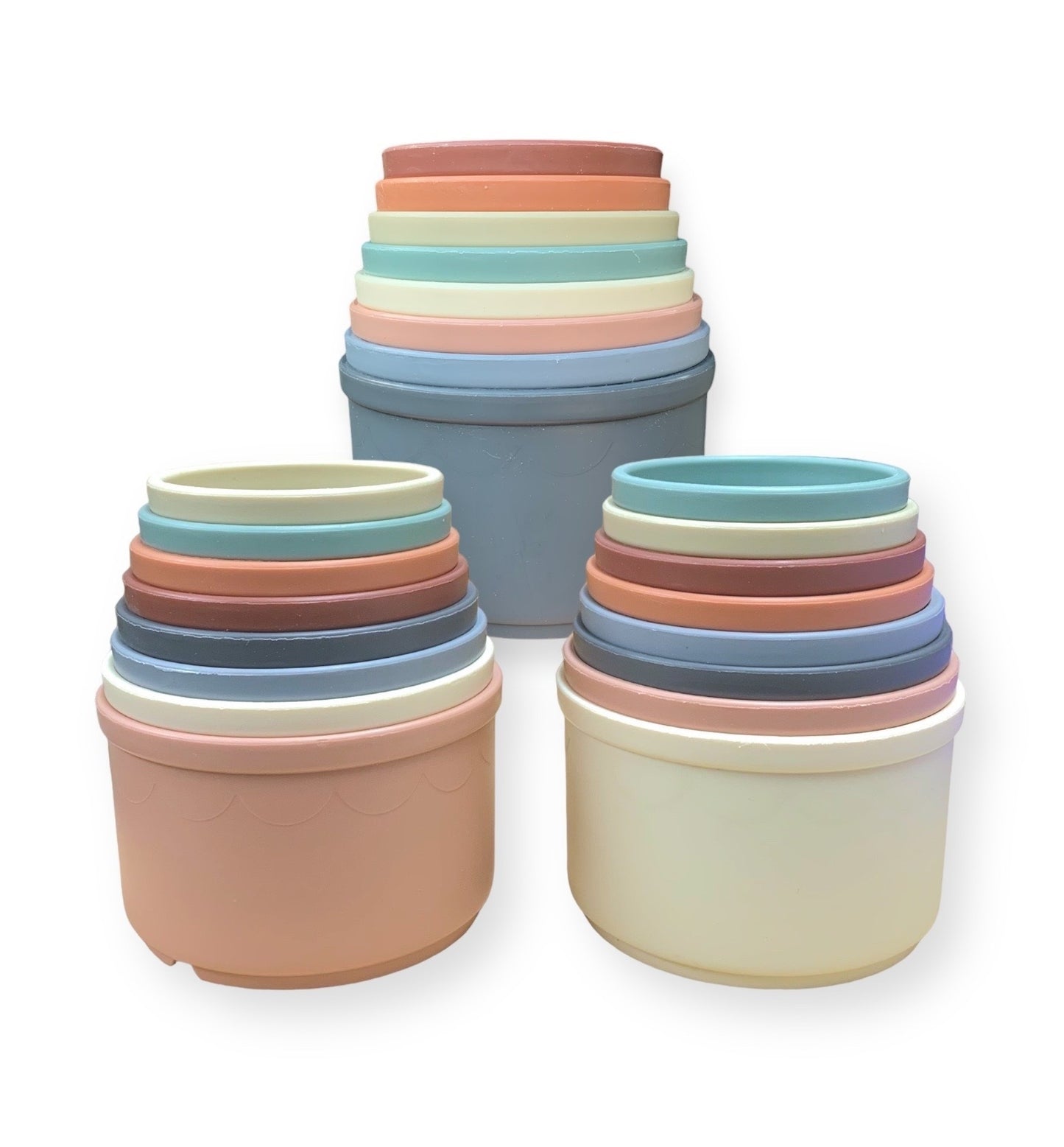 Cups empilables : Base Crème, Rose ou Grise