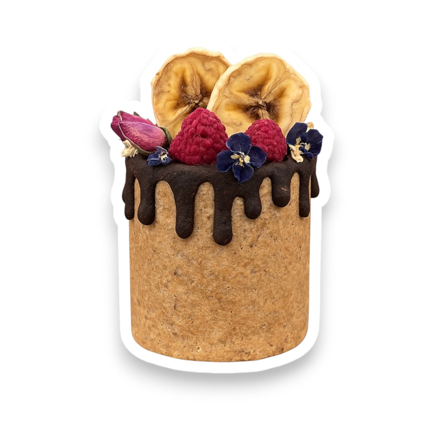 Gâteau d'anniversaire : Le DRIP-CAKE (Topping : Banane, Orange, Papaye ou Pomme-Framboise)