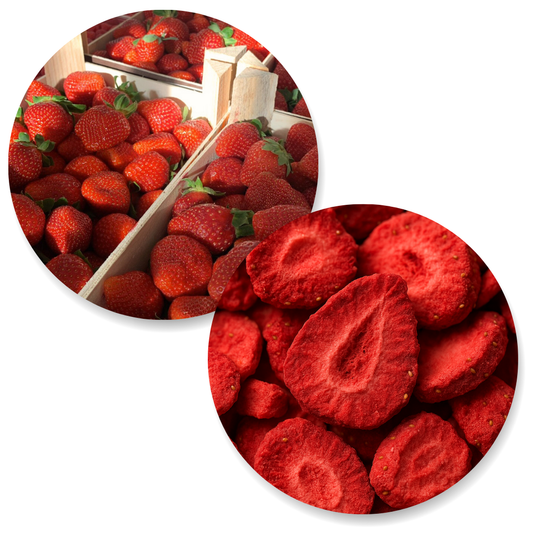 Fraise (Déshydratée en saison ou Lyophilisée hors saison)